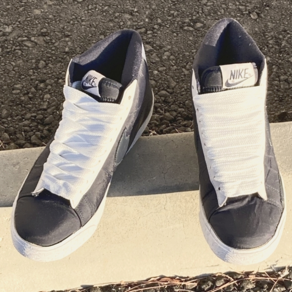 NIKE Blazers Puffer Navy Blue High Top Sneakers Size 6.5 Mens - Picture 12 of 12